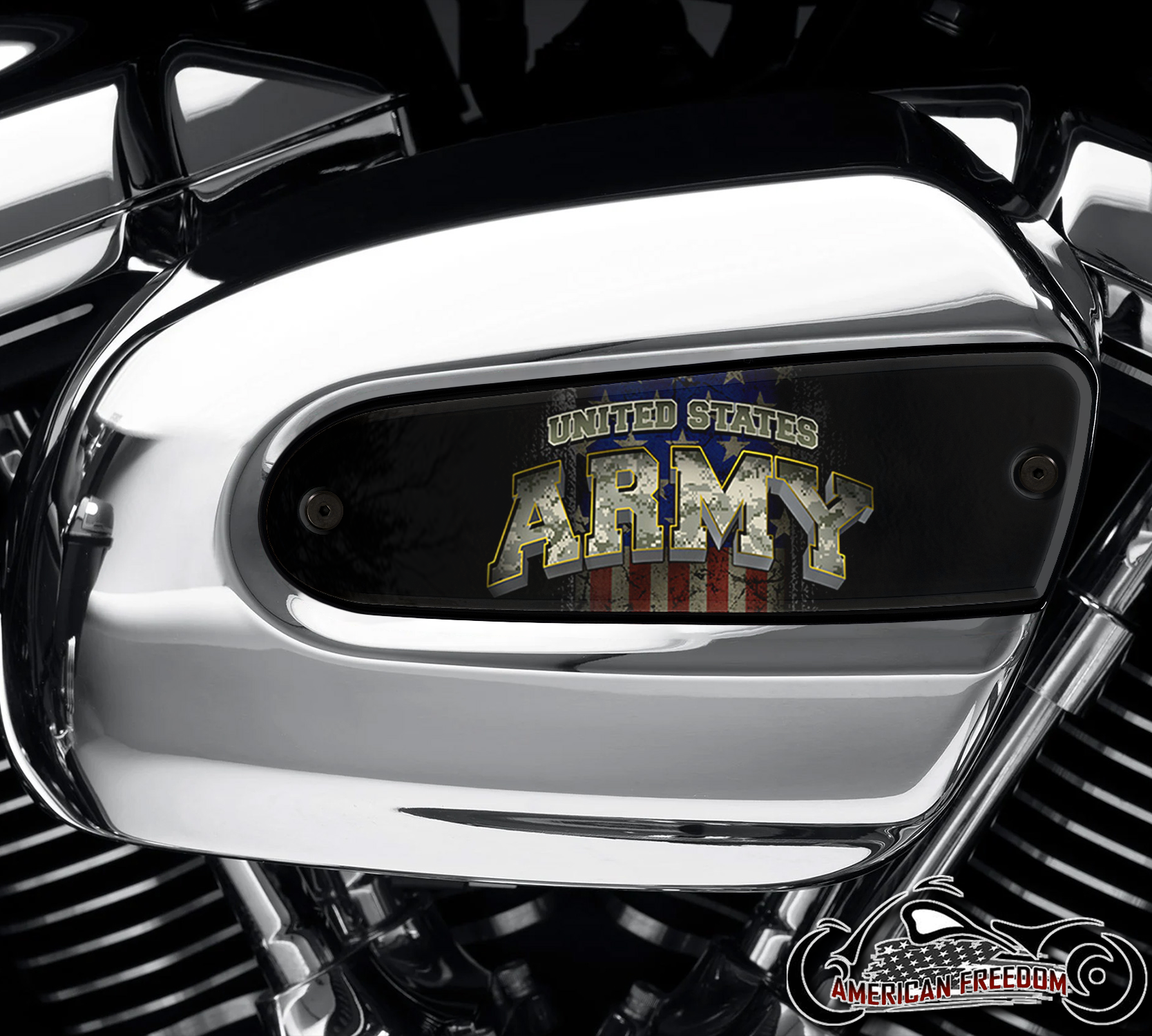 Harley Davidson Wedge Air Cleaner Insert - Army Flag